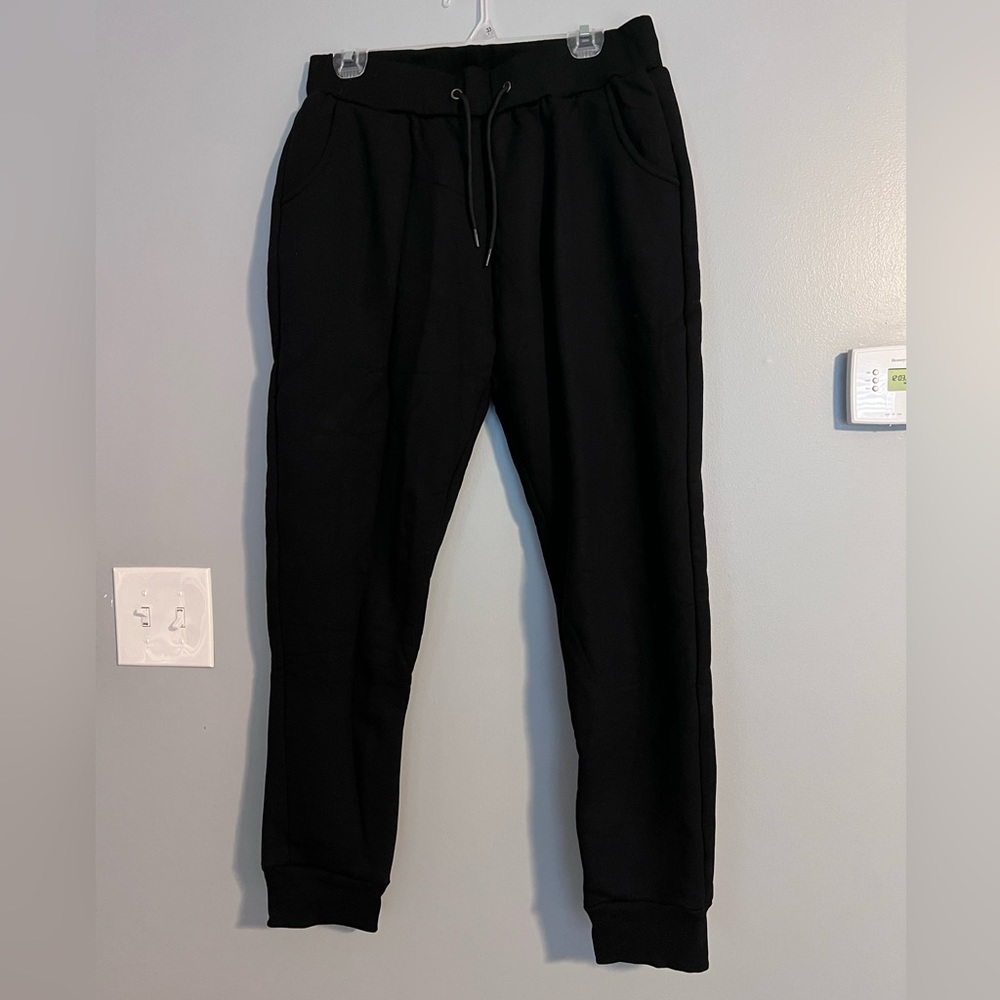 Fleece lined black sweatpants